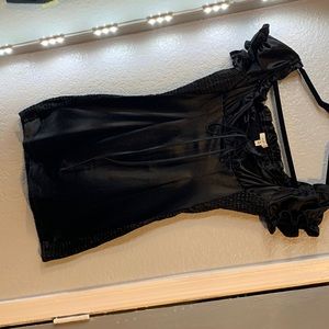 Black cocktail dress silk